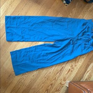 Light gray/blue high rise crop wide leg pant